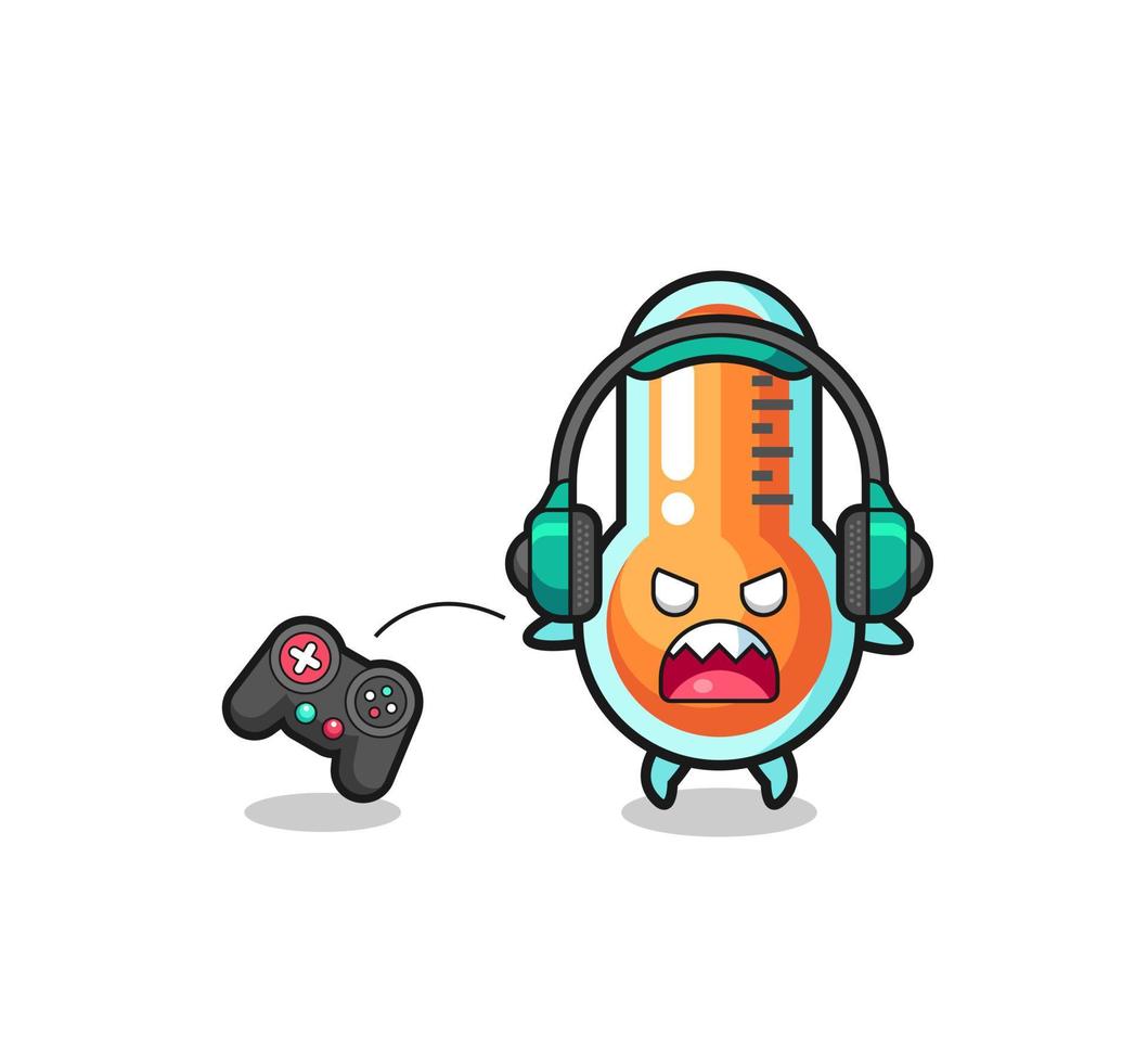 thermometer gamer mascotte is boos vector