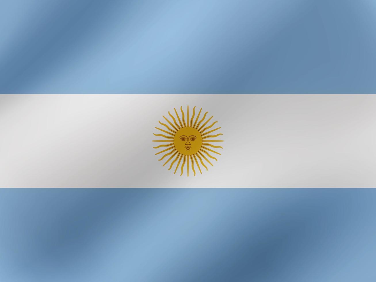 vector realistische golvende illustratie van Argentinië vlag design
