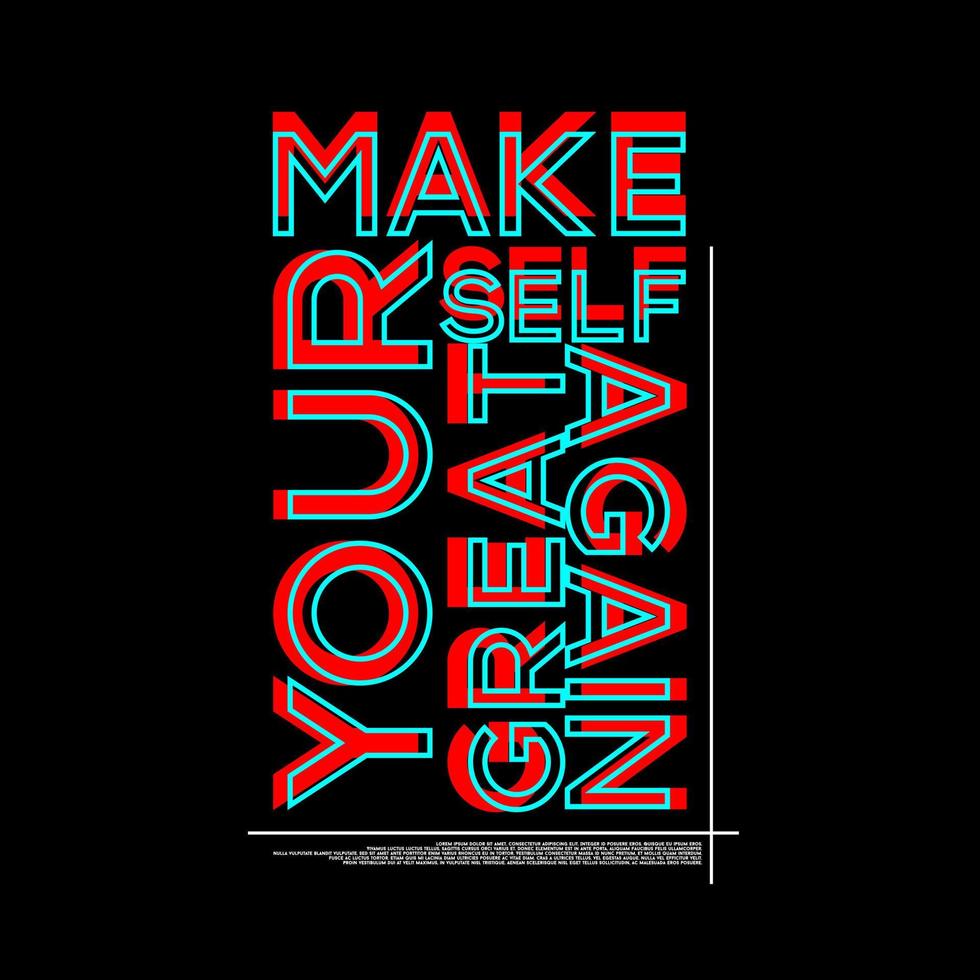 maak jezelf weer geweldig typografie poster en t-shirt ontwerp vector