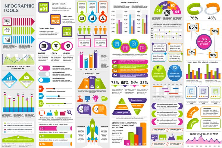 Infographic elementen data visualisatie vector ontwerpsjabloon. Kan worden gebruikt voor stappen, opties, bedrijfsprocessen, werkstroom, diagram, stroomdiagramconcept, tijdlijn, marketingpictogrammen, infografieken.