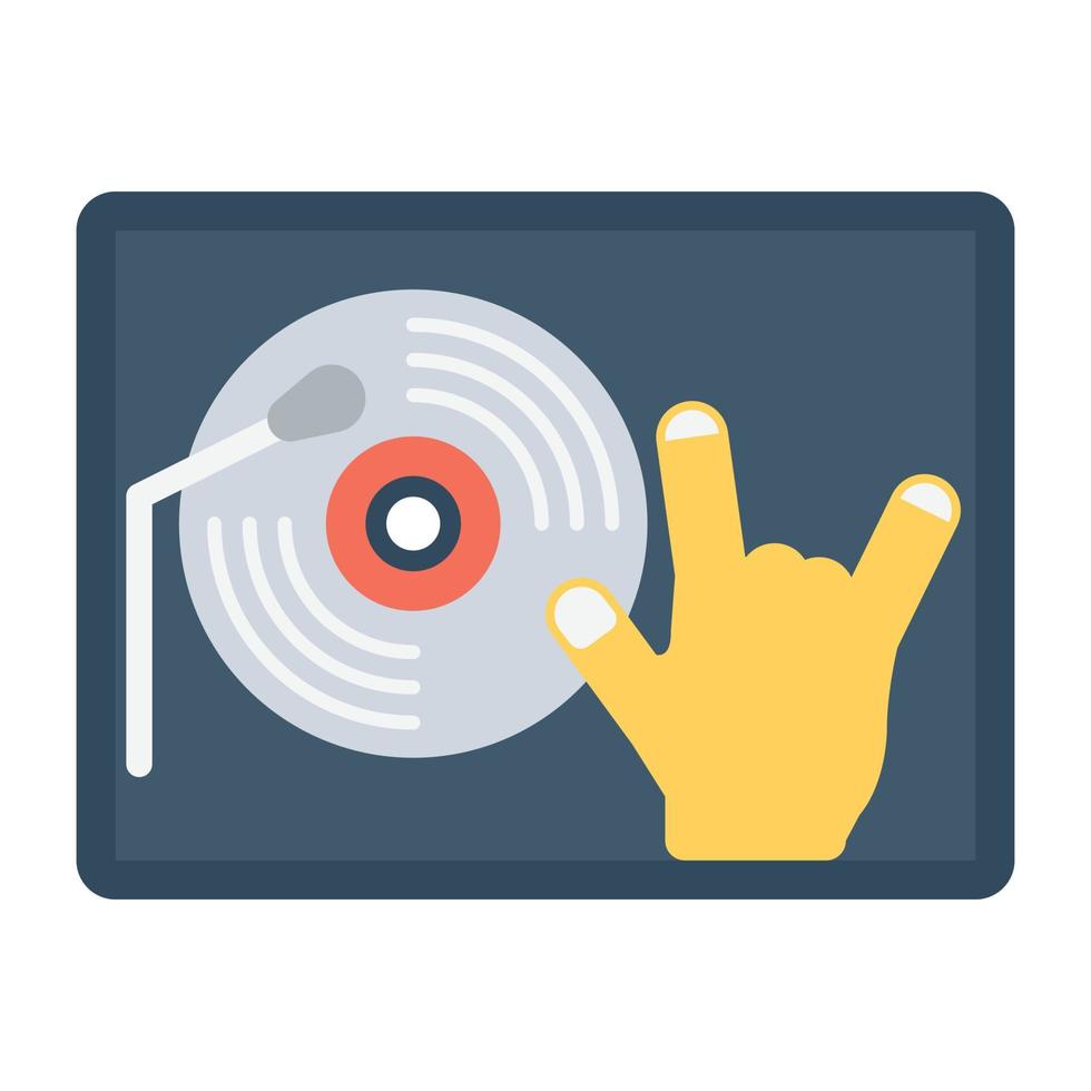 trendy discjockey vector