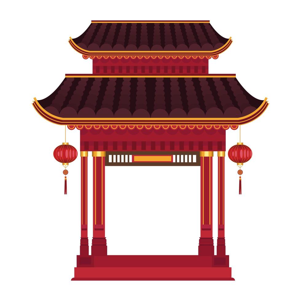 pagode chinees gebouw vector