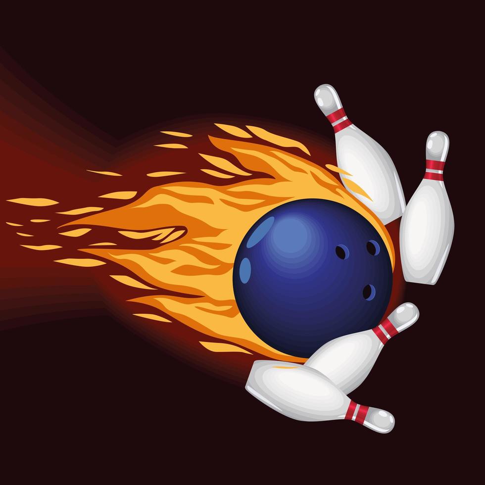 bowlingbal en dennen vector