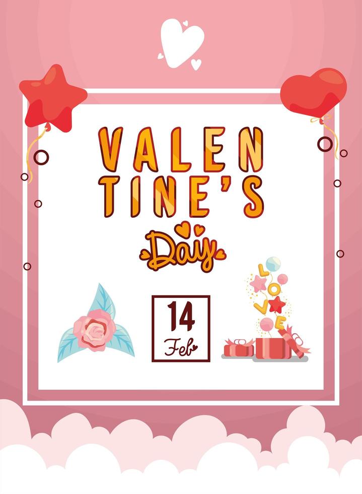 Valentijnsdag poster vector