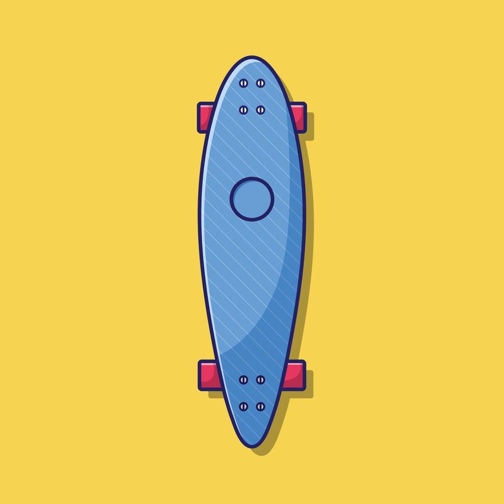 skateboard vectorillustratie. object. sportuitrusting. platte cartoonstijl geschikt voor webbestemmingspagina, banner, flyer, sticker, kaart, achtergrond vector