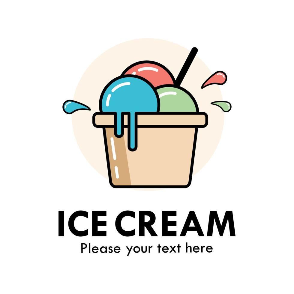 ijs ontwerp logo sjabloon illustratie vector
