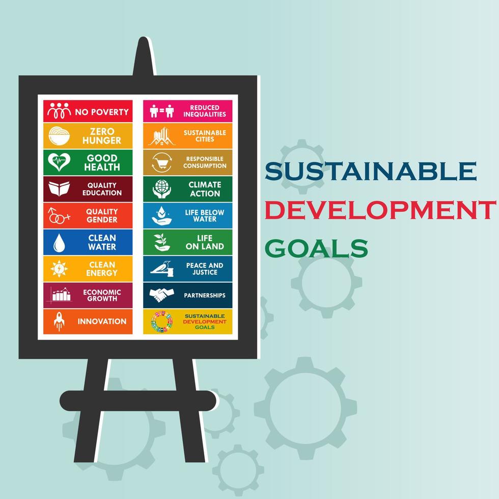 duurzame ontwikkelingsdoelen logo sjabloon illustratie vector