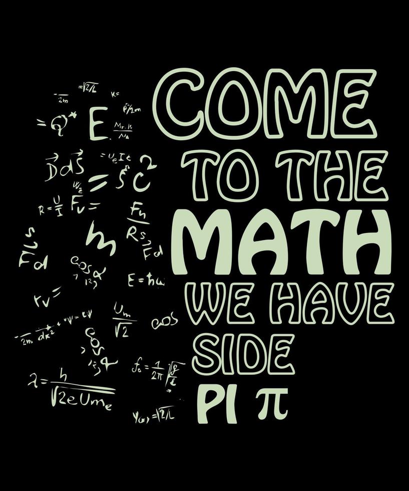 wiskunde is een stukje pi-dag platte ontwerpsjabloon vector