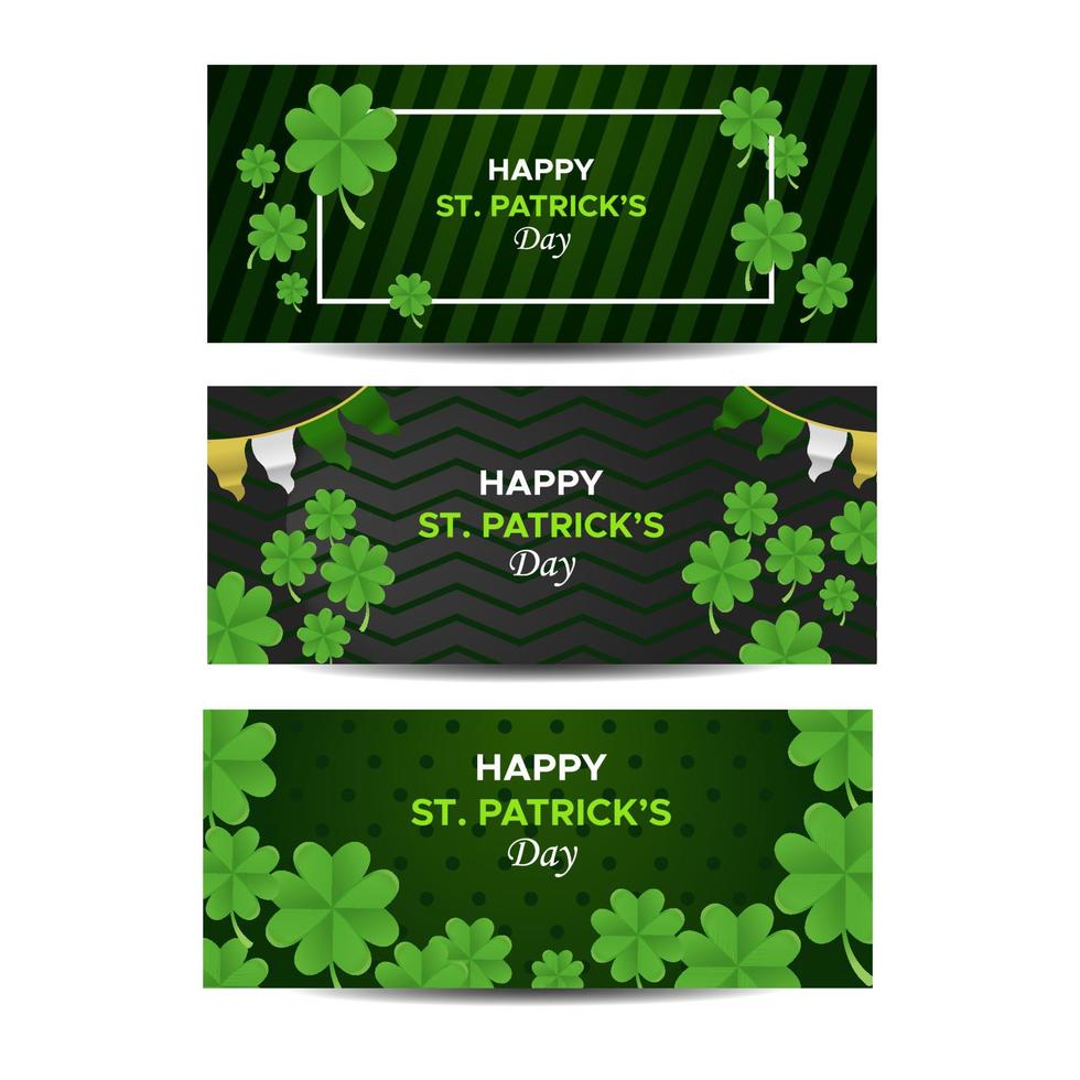 st patricks shamrock banner collectie vector