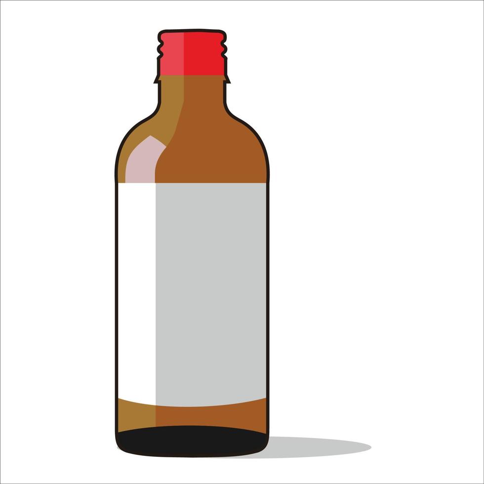 fles glas mockup sjabloon vector ontwerp