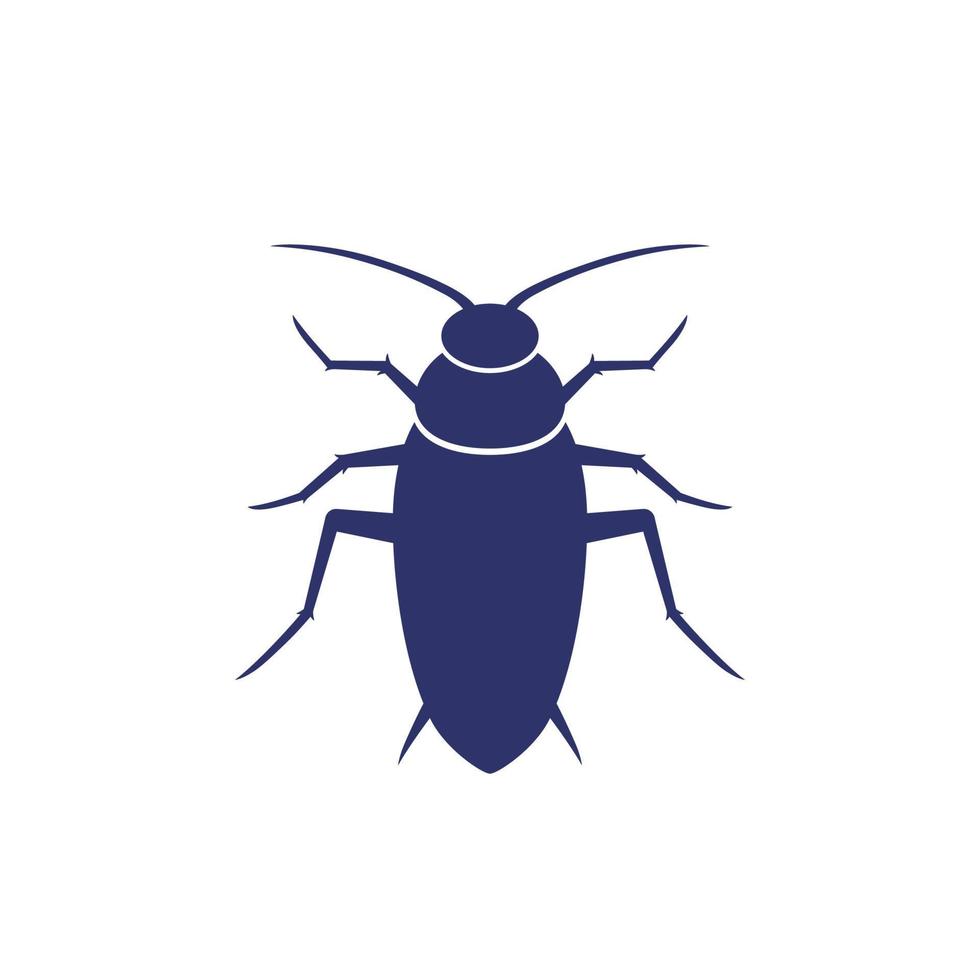 kakkerlak pictogram op wit, vector
