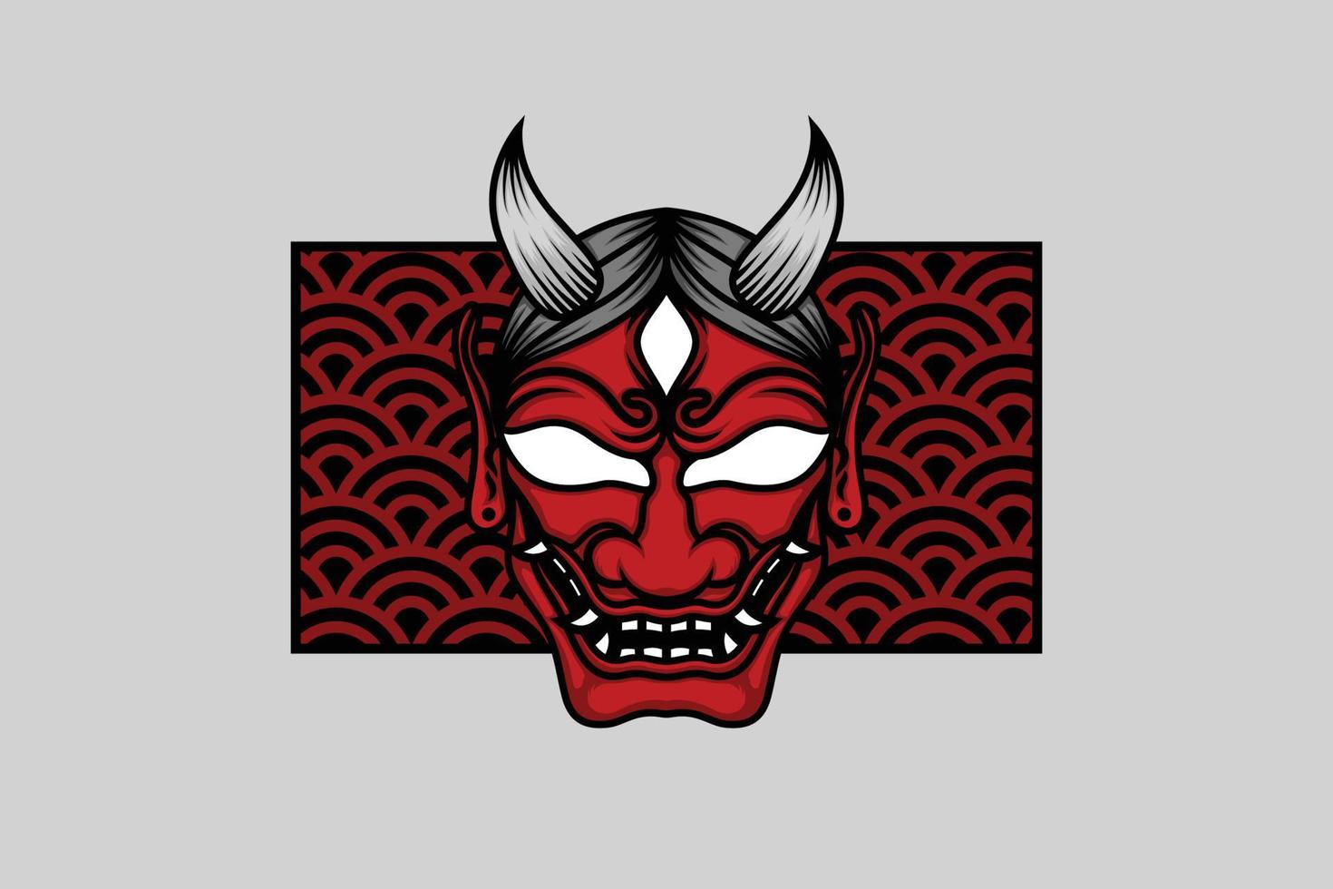 japan kwaad masker vectorillustraties vector