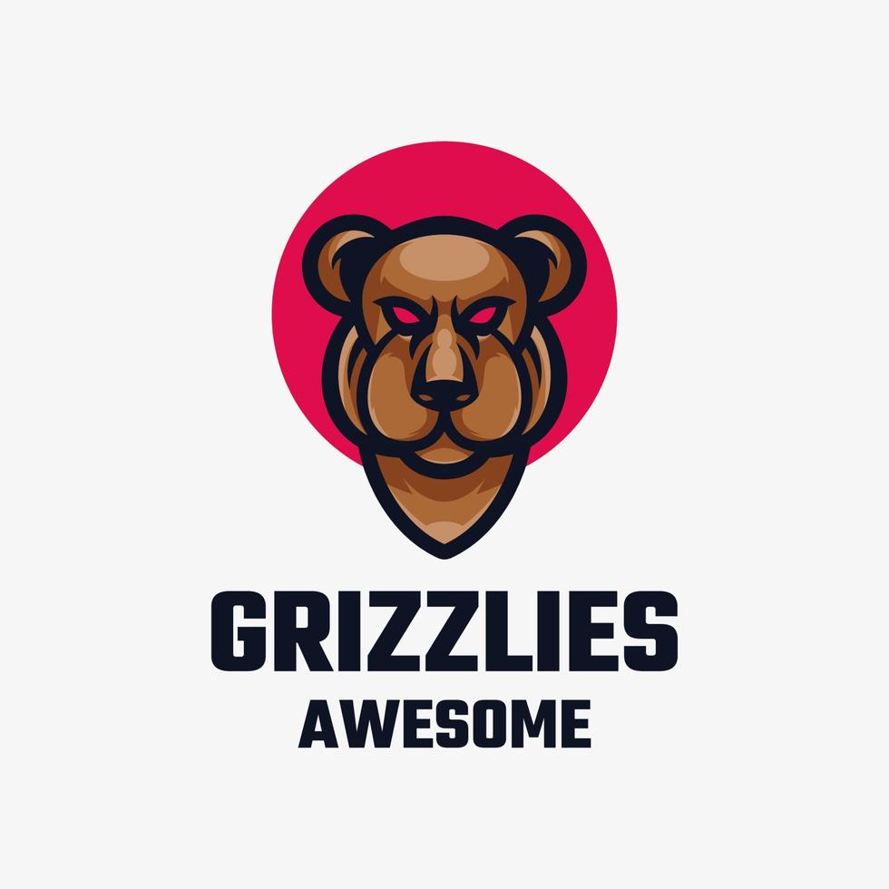 illustratie vectorafbeelding van grizzlyberen, goed voor logo-ontwerp vector