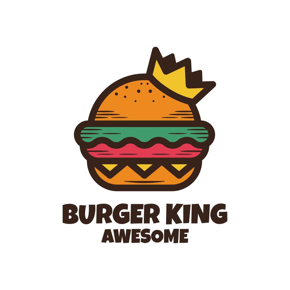 illustratie vectorafbeelding van burger king, goed voor logo-ontwerp vector