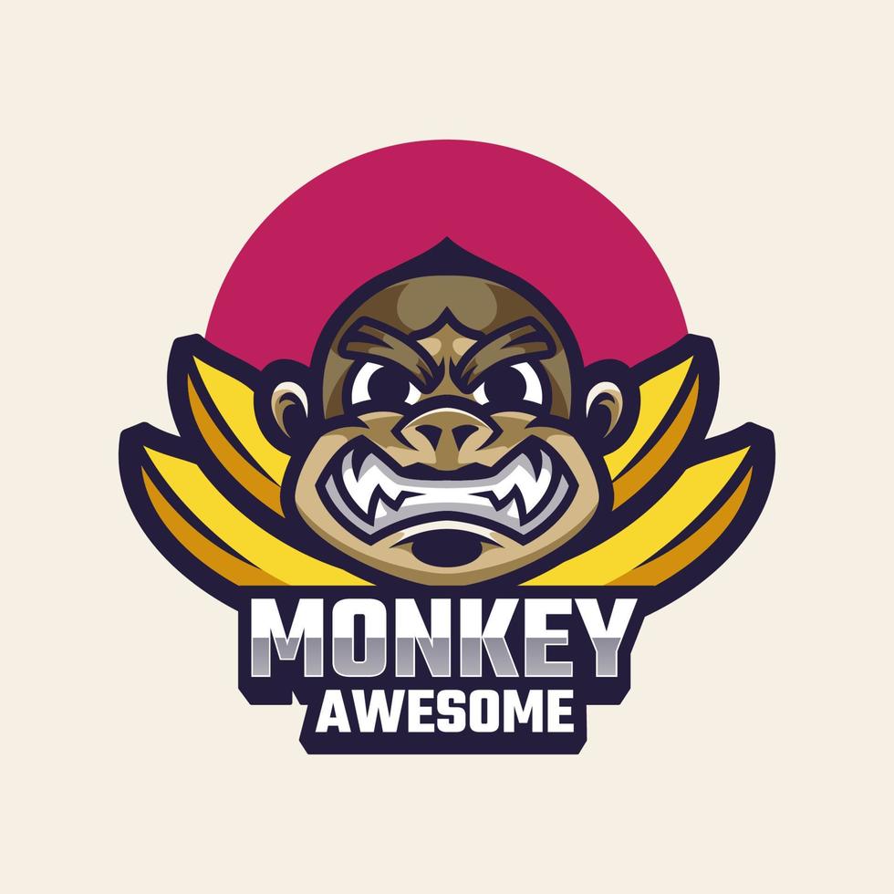 illustratie vectorafbeelding van aap, goed voor logo-ontwerp vector