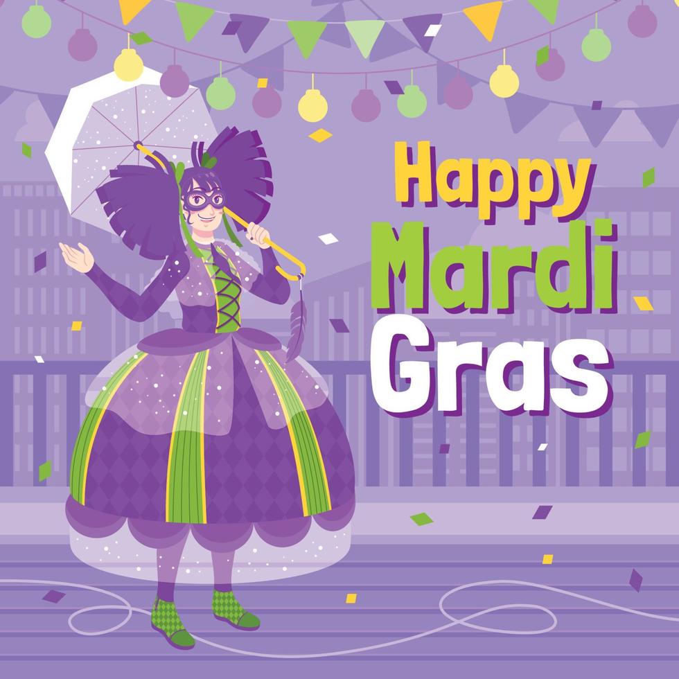 mardi gras carnaval illustratie vector