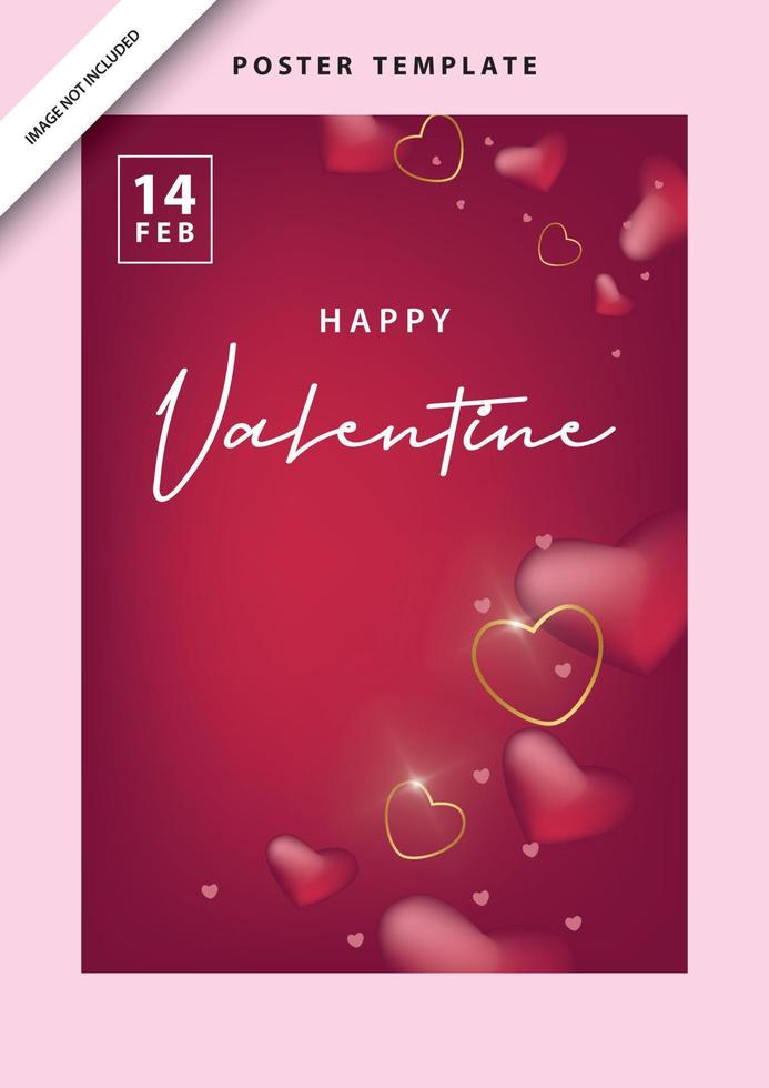 behang liefde sociale media sjabloon Valentijnsdag vector