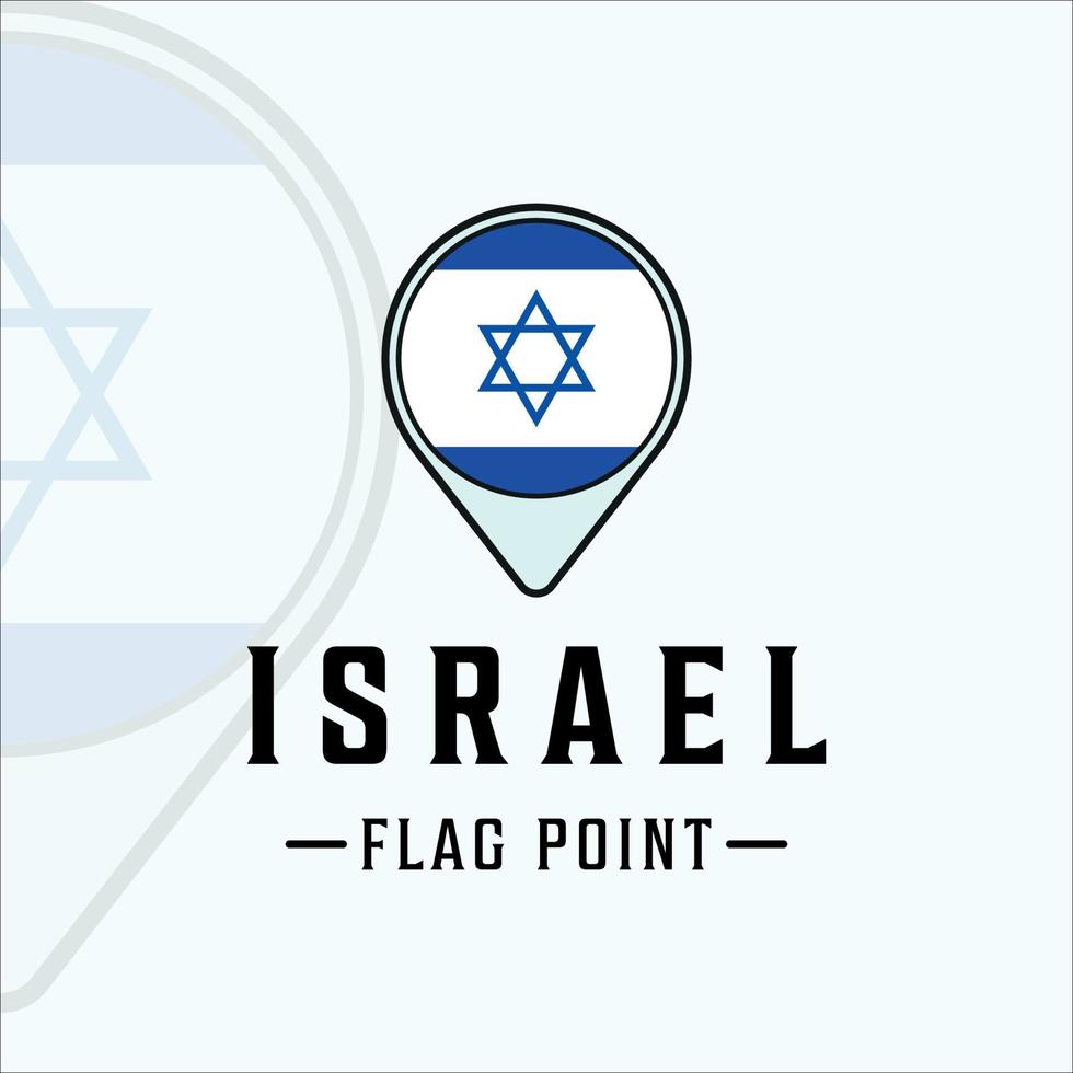 vlag punt Israël logo vector illustratie sjabloon pictogram grafisch ontwerp. kaarten locatie land teken of symbool