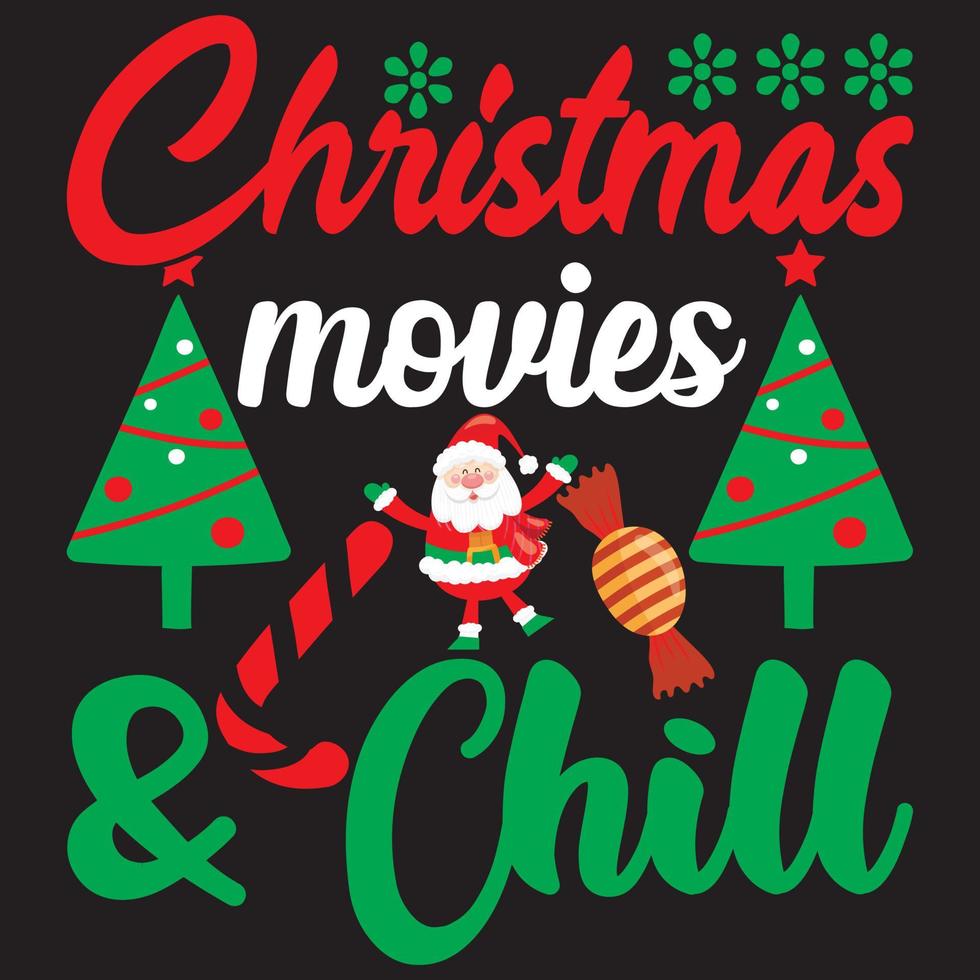 kerstfilms en chillen vector