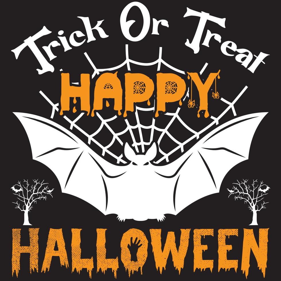 trick or treat vrolijk halloween vector
