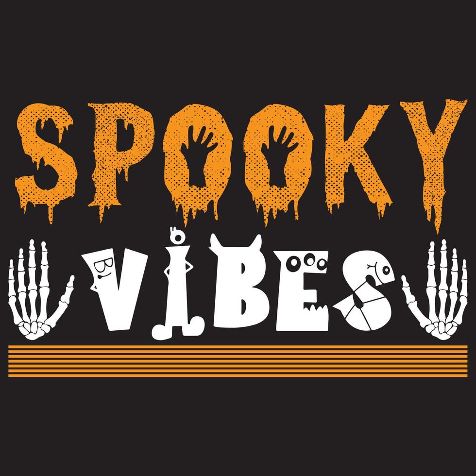 spooky vibes t-shirtontwerp vector