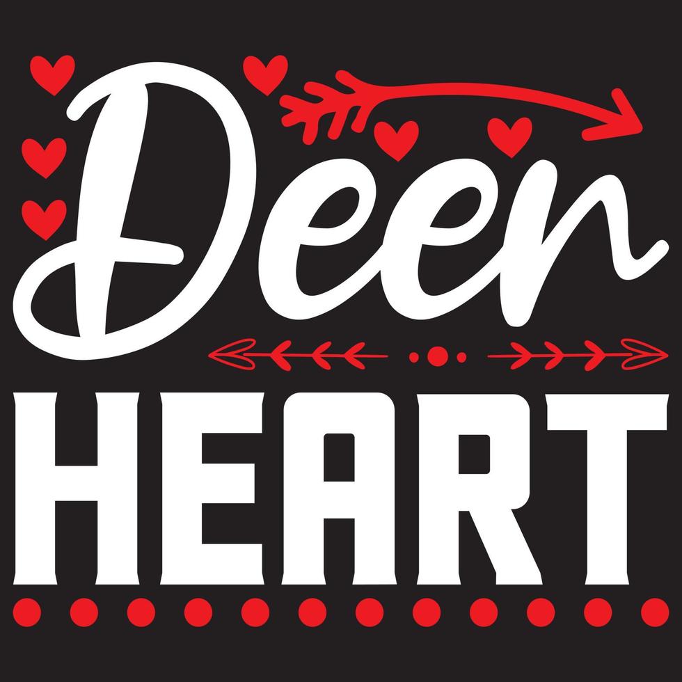 herten hart t-shirt ontwerp vector