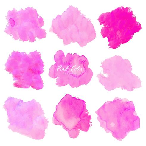 Roze abstracte waterverfachtergrond. Aquarel element voor kaart. Vector illustratie.