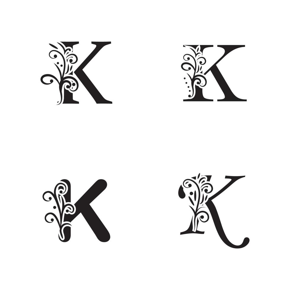 letter k logo pictogram ontwerp sjabloon elementen vector