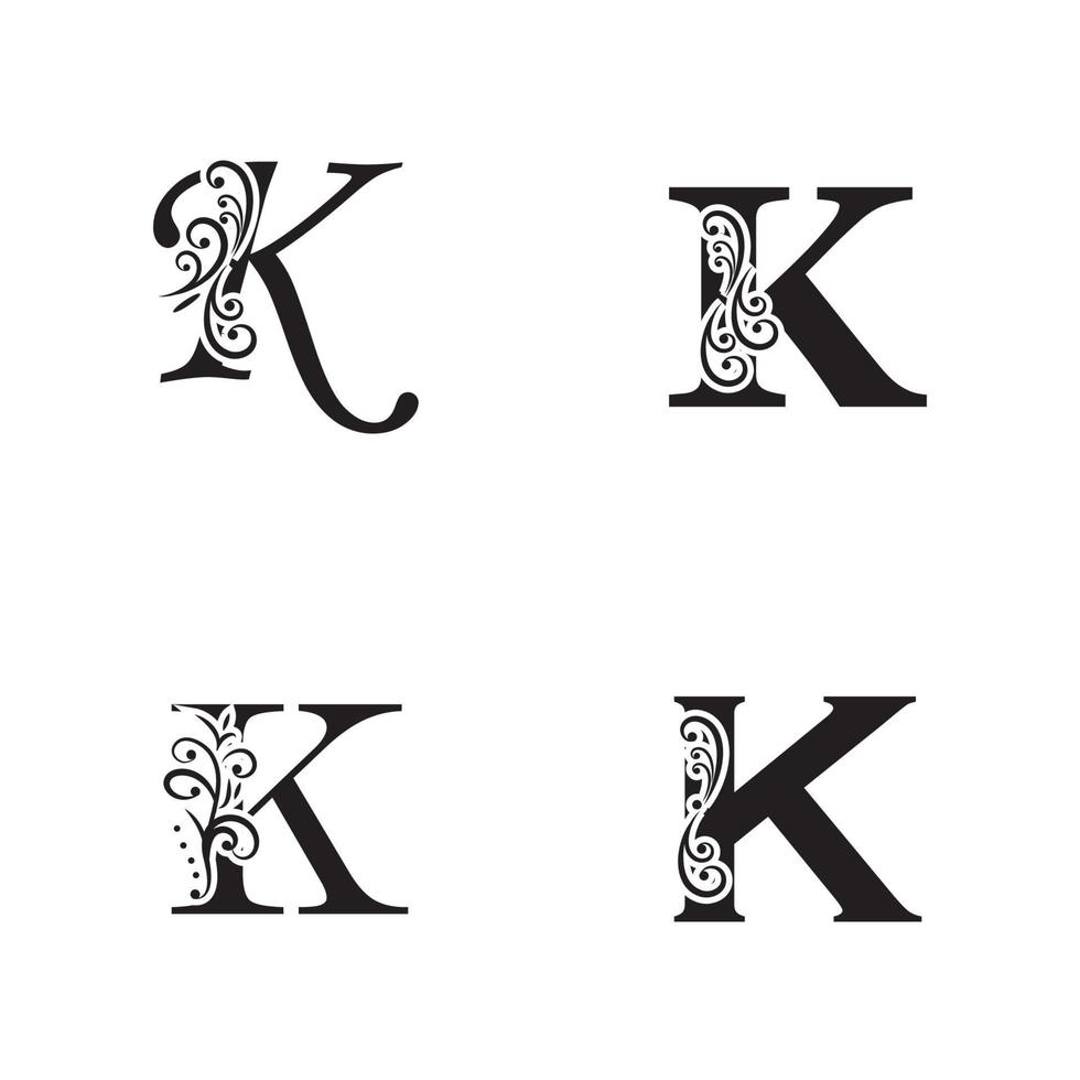 letter k logo pictogram ontwerp sjabloon elementen vector