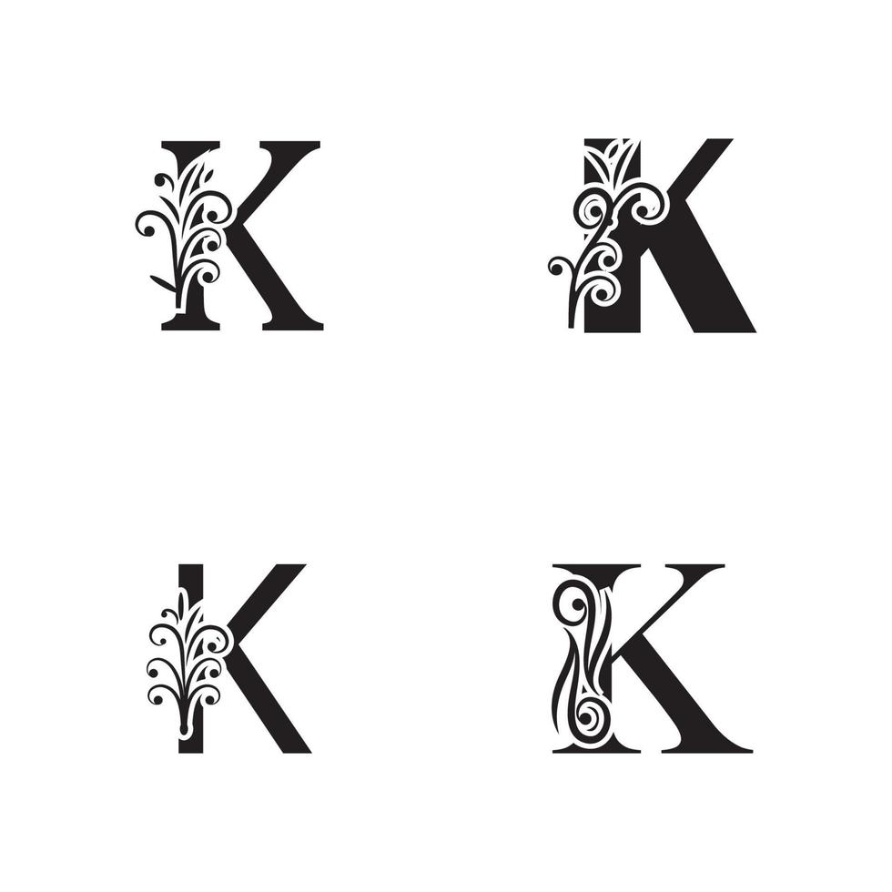 letter k logo pictogram ontwerp sjabloon elementen vector