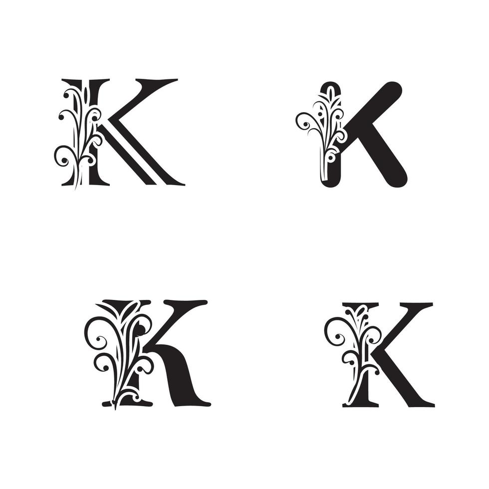 letter k logo pictogram ontwerp sjabloon elementen vector