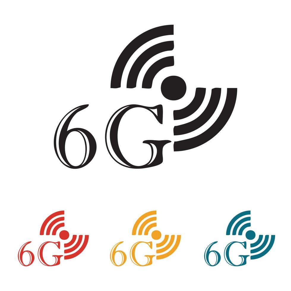 6g logo afbeelding vector