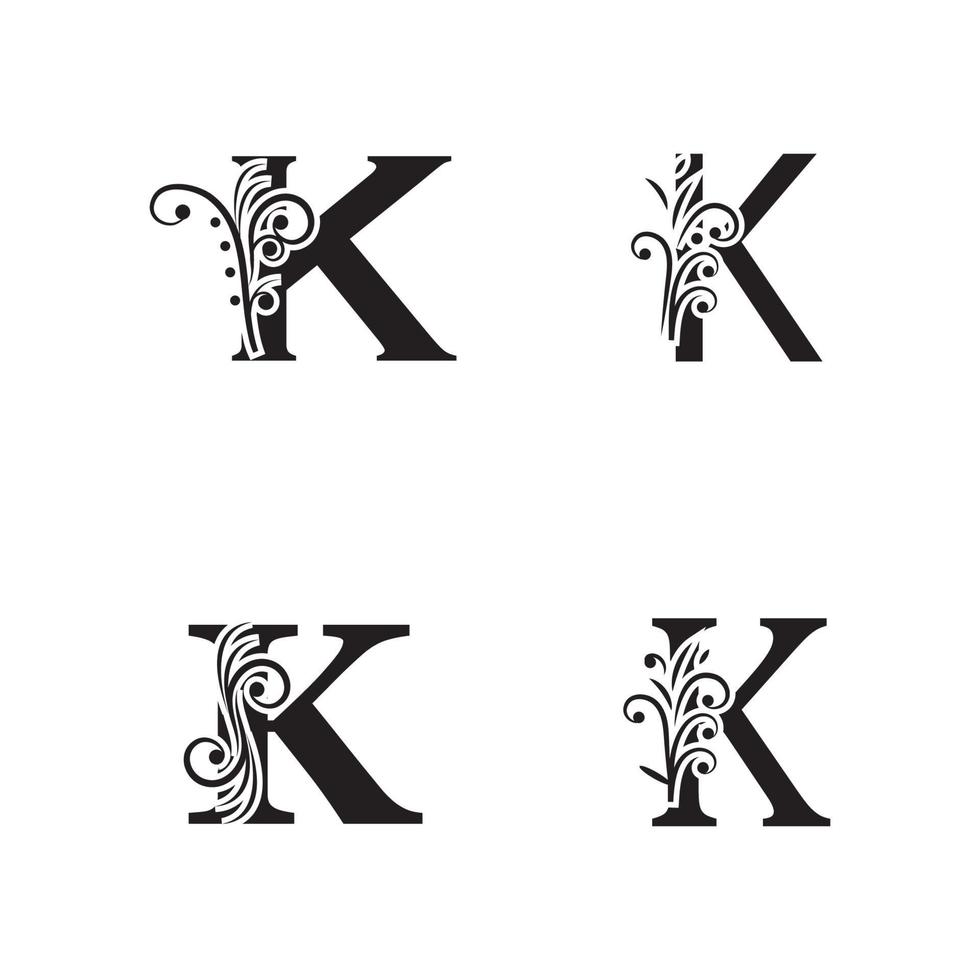 letter k logo pictogram ontwerp sjabloon elementen vector