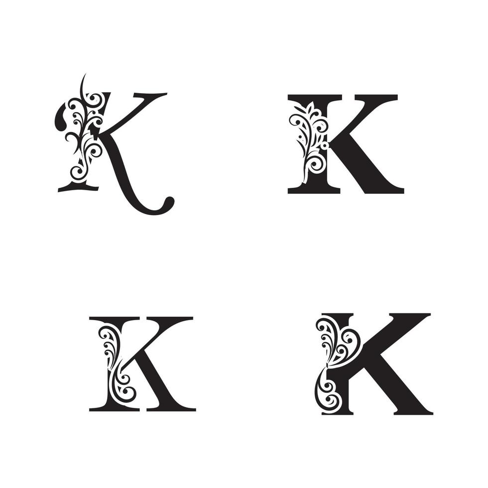 letter k logo pictogram ontwerp sjabloon elementen vector