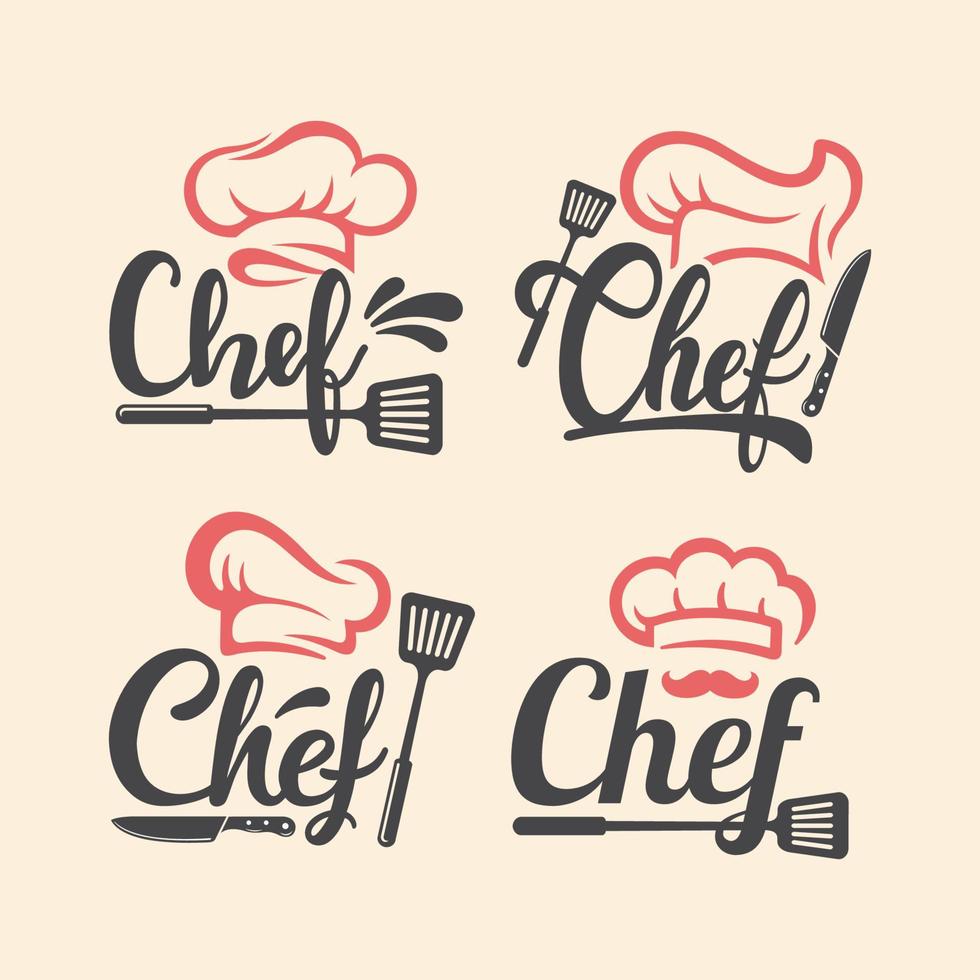 chef-kok sjabloonontwerp logo collection.eps vector