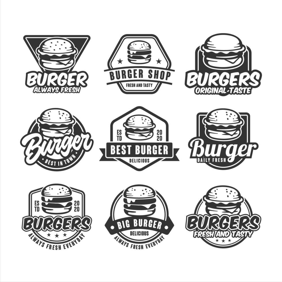 set hamburgers vector ontwerp logo.eps