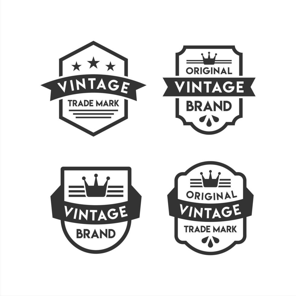 vintage badge retro logo's collecties vector