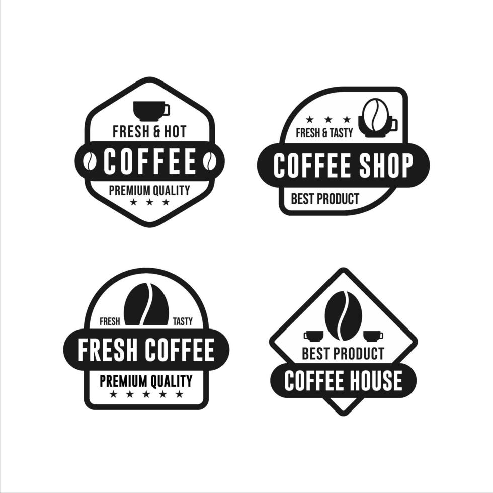 coffeeshop collectie logo vector