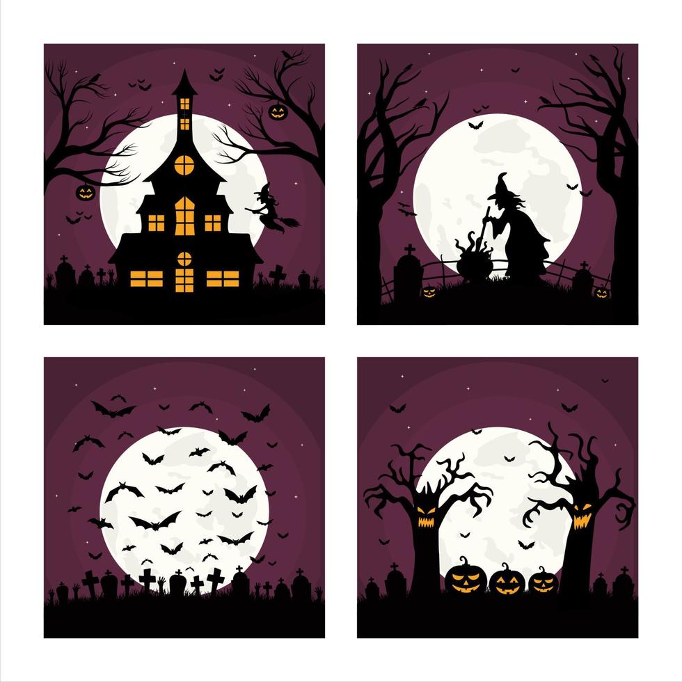 happy helloween achtergrond vector design collectie