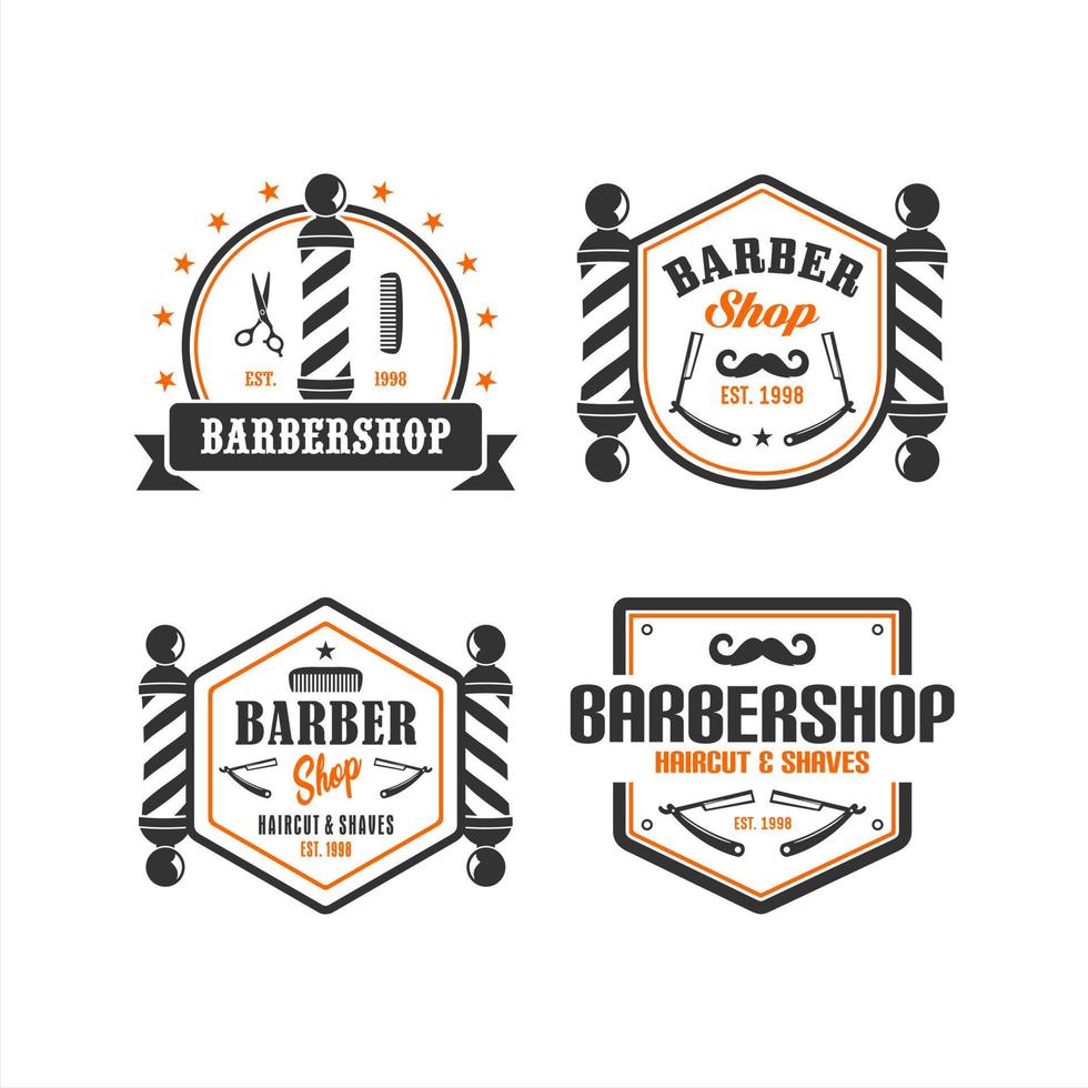 babershop vintagelogo vector collecties