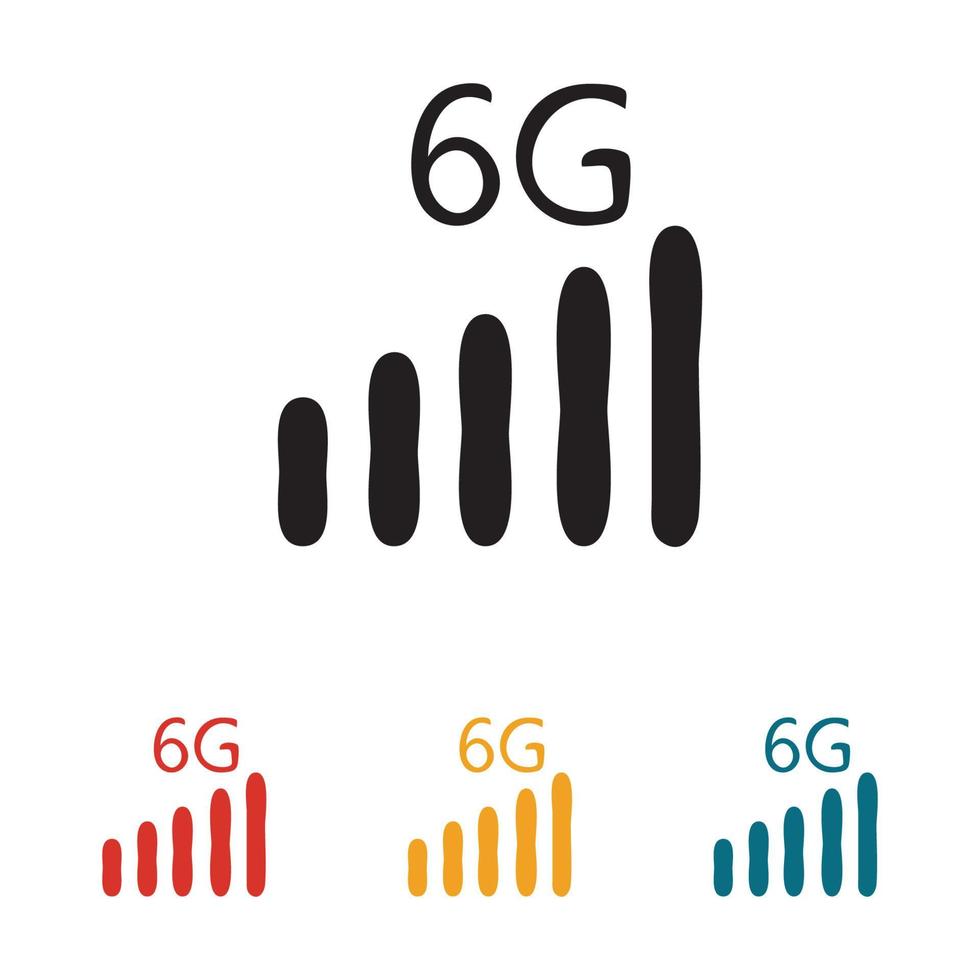 6g logo afbeelding vector