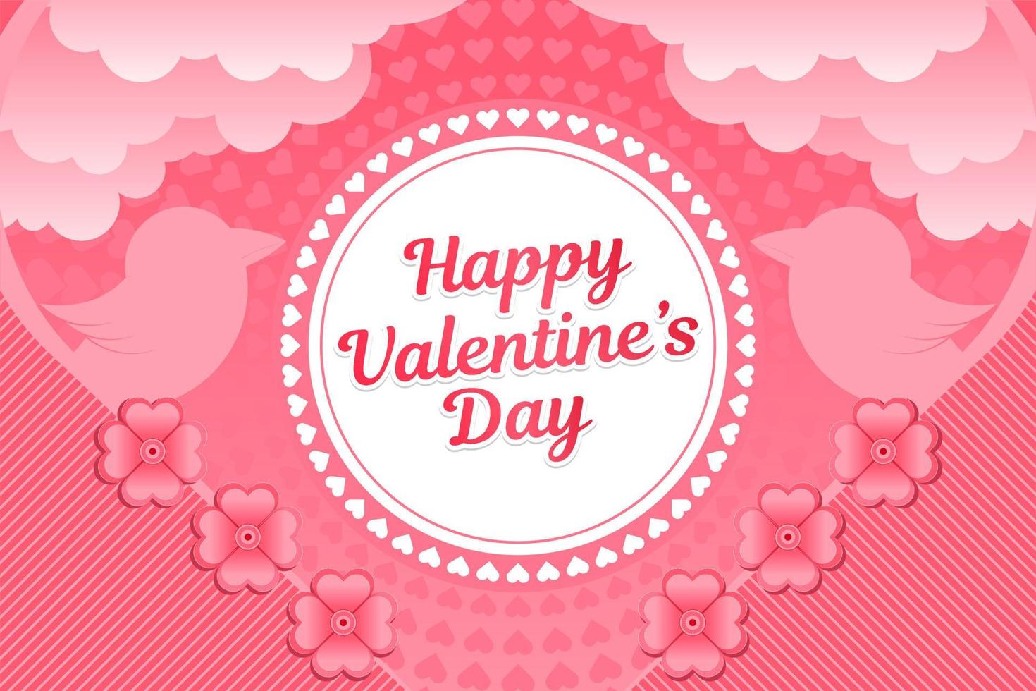 Valentijnsdag roze bakcground met liefde achtergrond vector