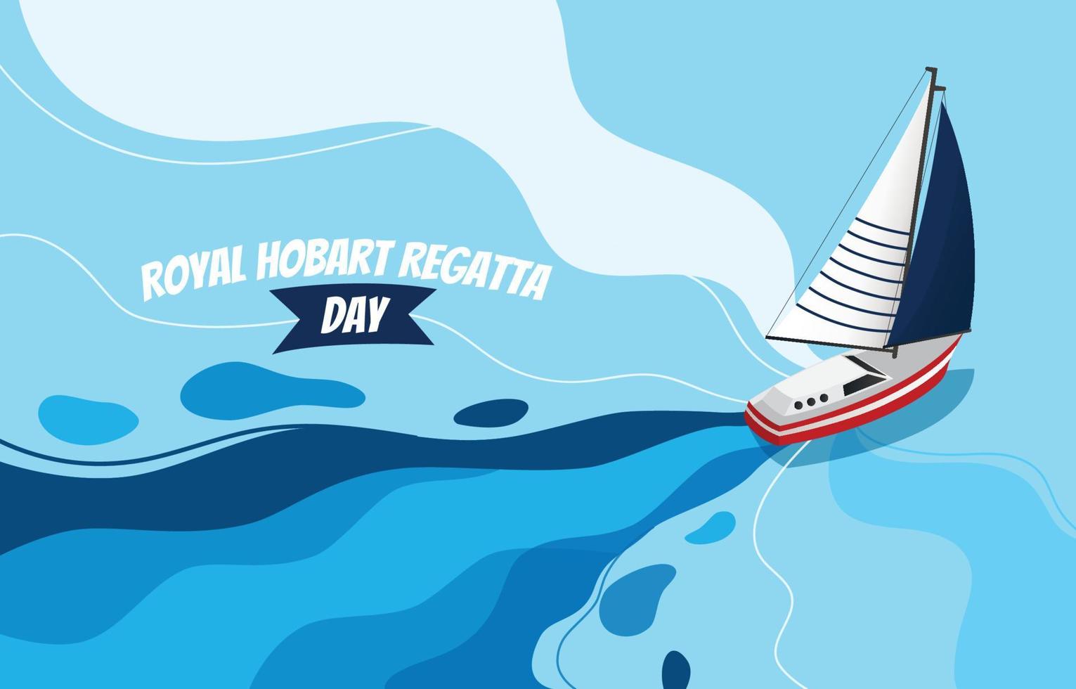koninklijke hobart regatta dag achtergrond vector