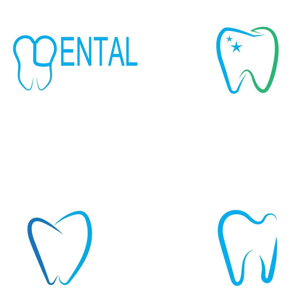 tandheelkundige logo sjabloon vectorillustratie vector