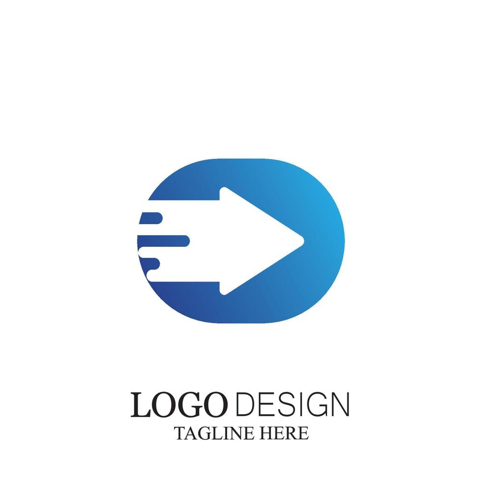 snelle pijl logo vector sjabloon