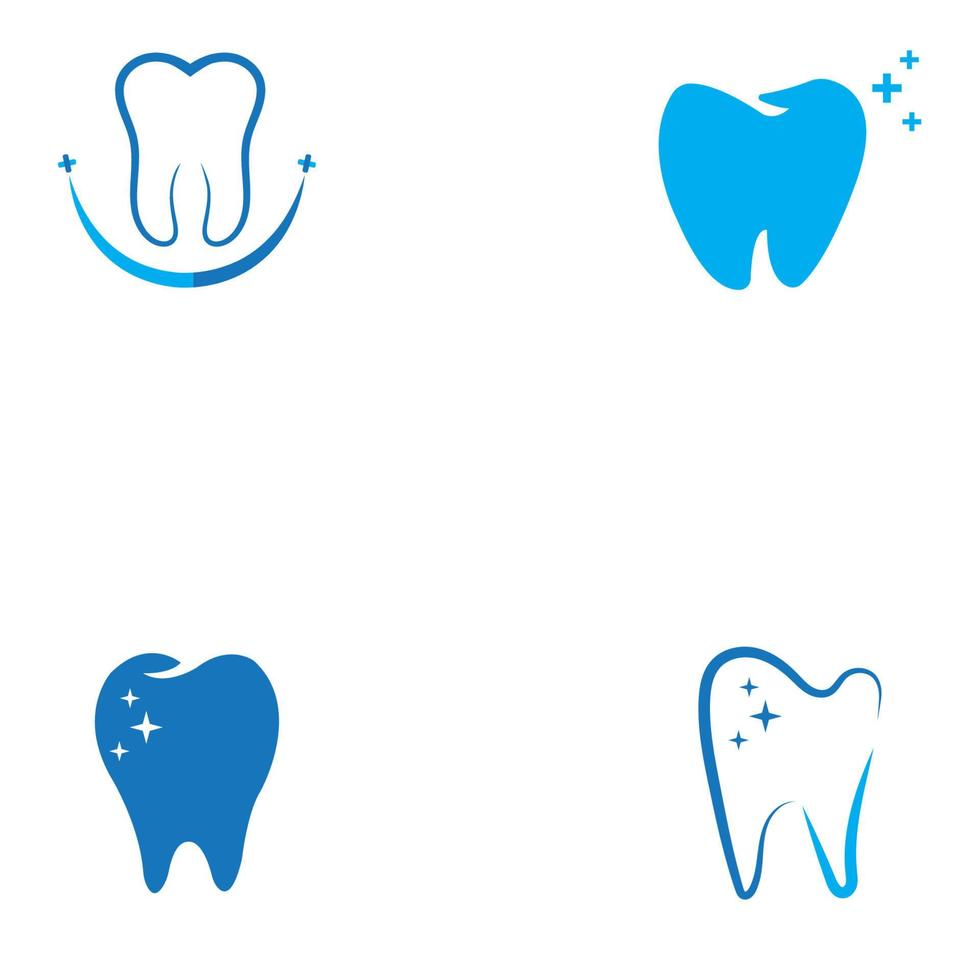 tandheelkundige logo sjabloon vectorillustratie vector