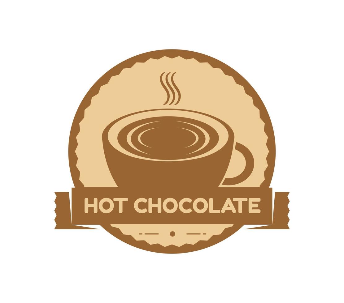 warme chocolademelk logo vector