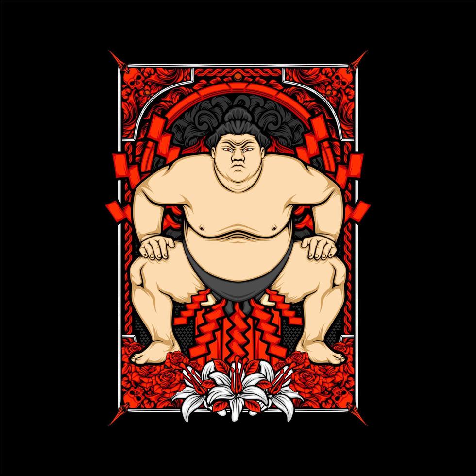 Japanse sumo illustratie vector