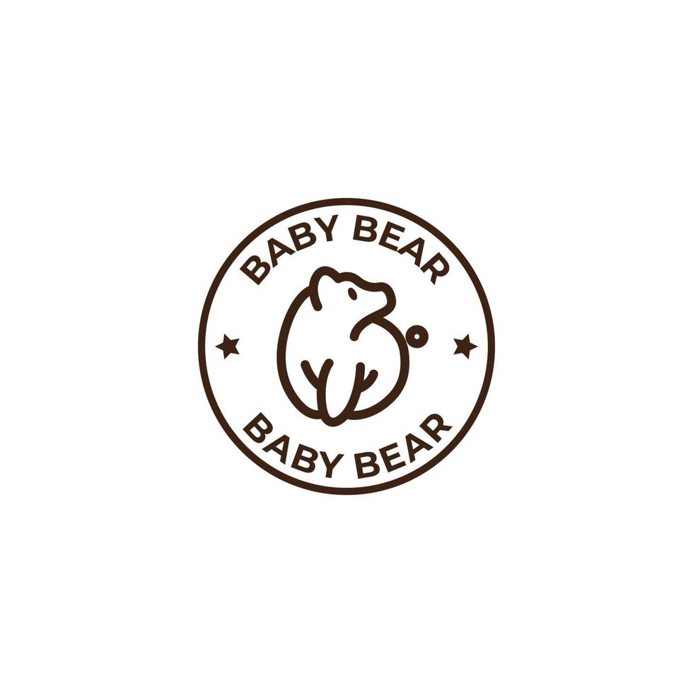 monoline baby beer stempel logo concept. vector illustratie