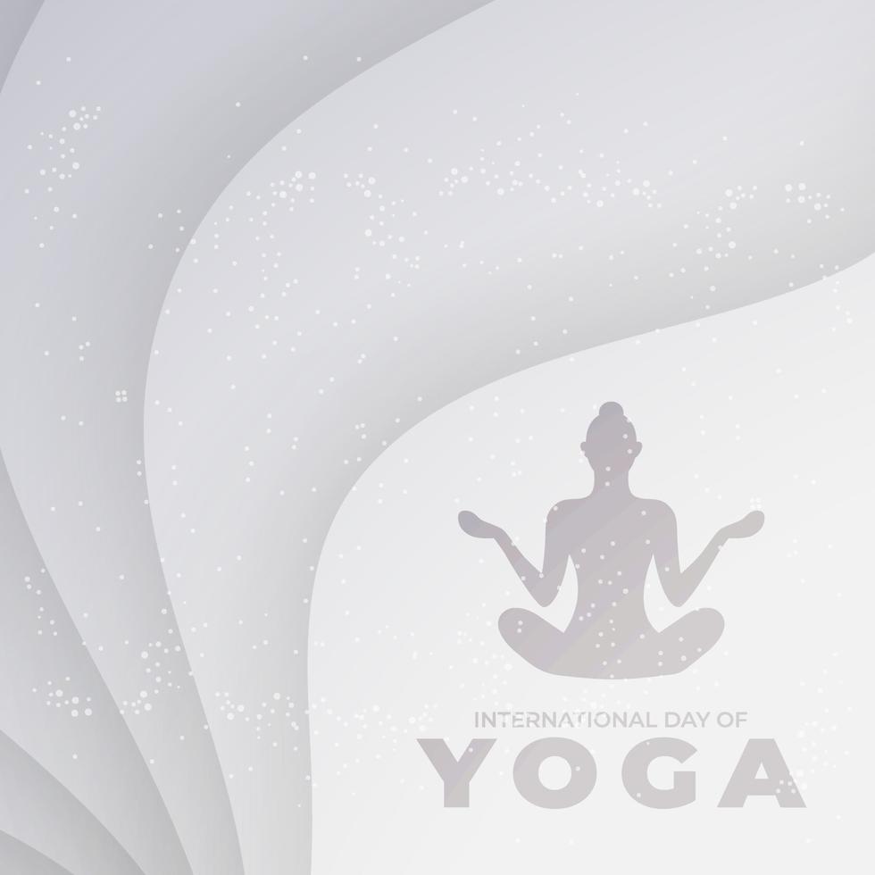 internationale yoga dag ontwerp menselijke meditatie vectorillustratie vector